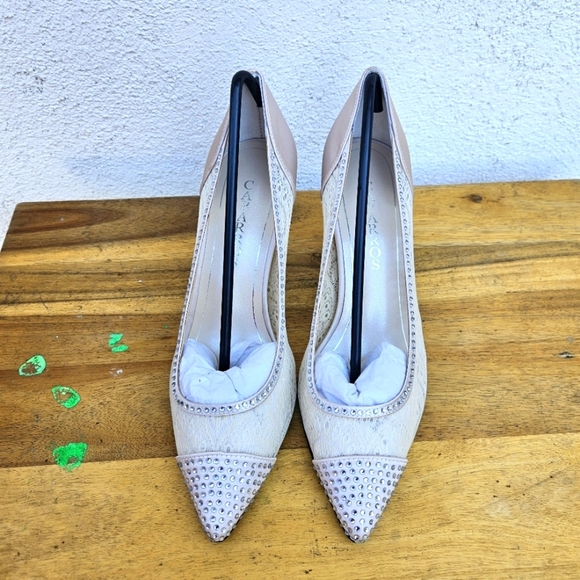 Caparros Shoes - New Caparros Nude Satin Quillian Shoes Women's Size 9.5